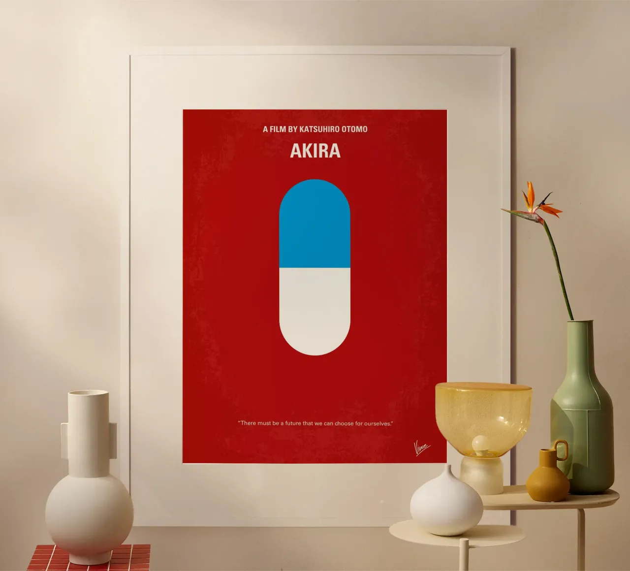 No144 My AKIRA minimal movie poster poster con telaio in alluminio da Chungkong