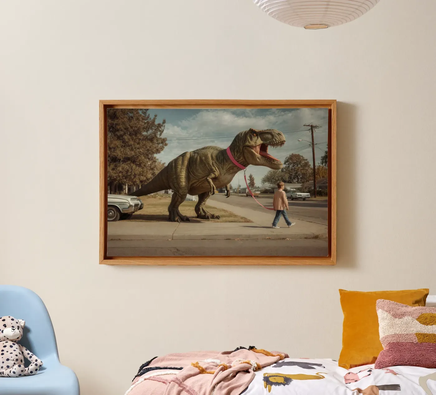 Walking Rex tela da Art Unleashed