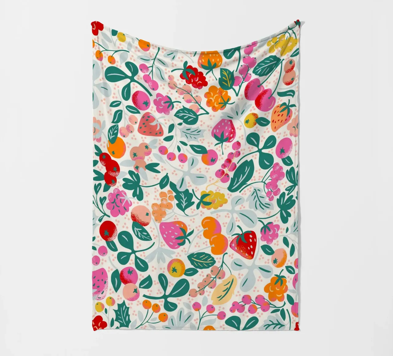 Fruitsalade patroon fleecedeken van annick