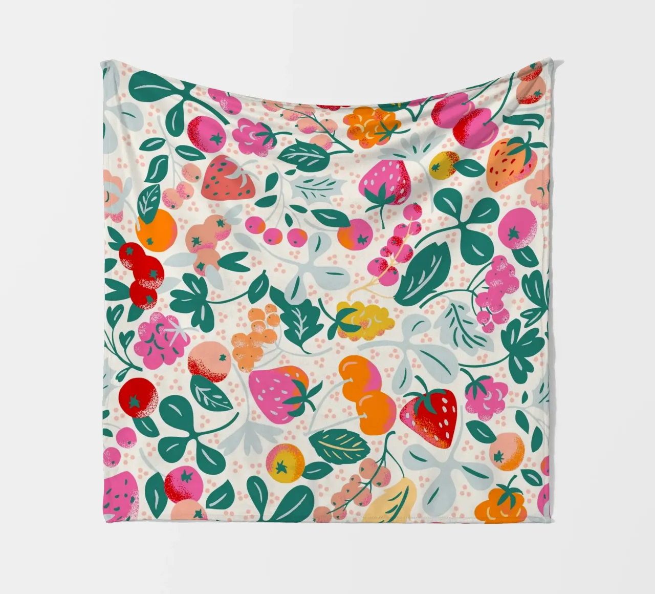 Fruitsalade patroon fleecedeken van annick