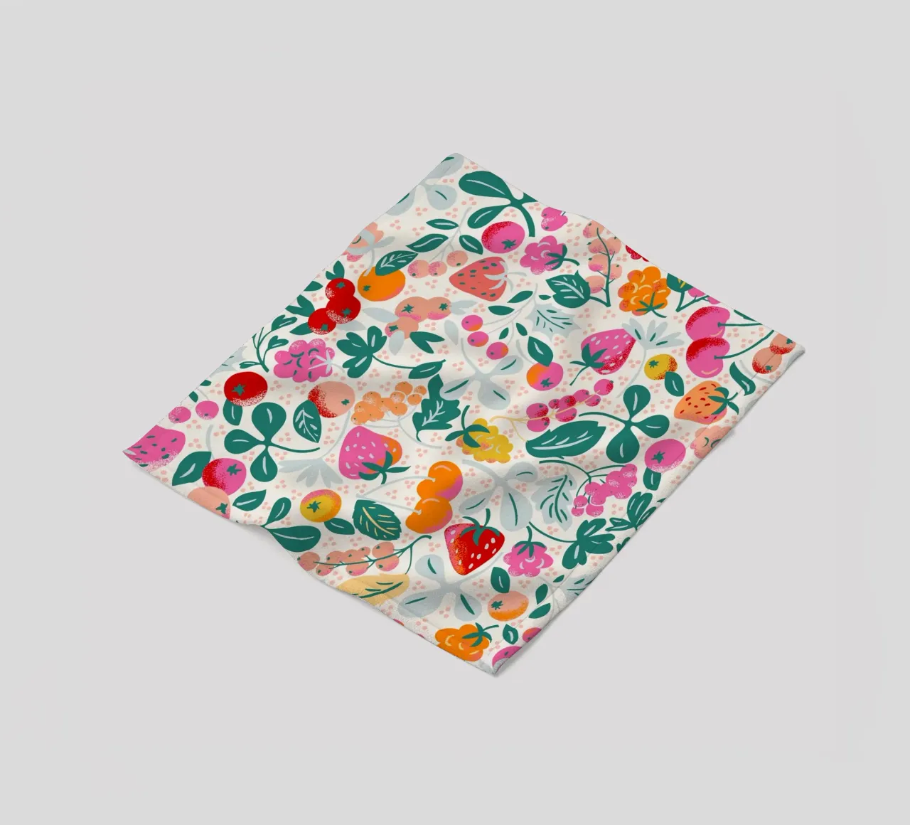 Fruitsalade patroon fleecedeken van annick