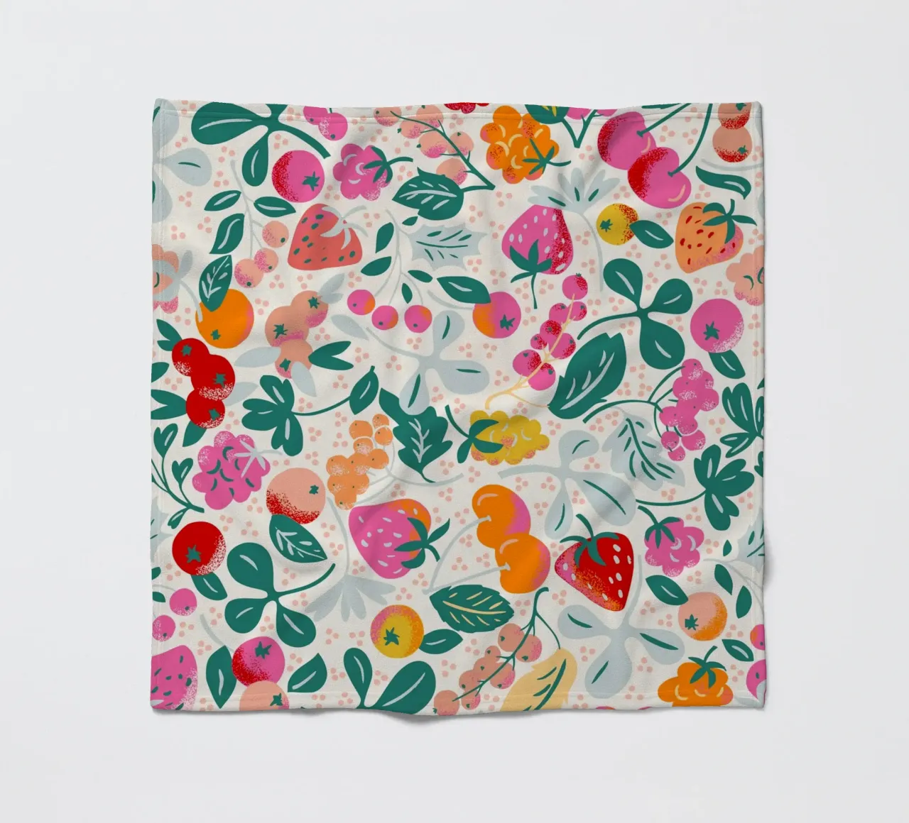 Fruitsalade patroon fleecedeken van annick