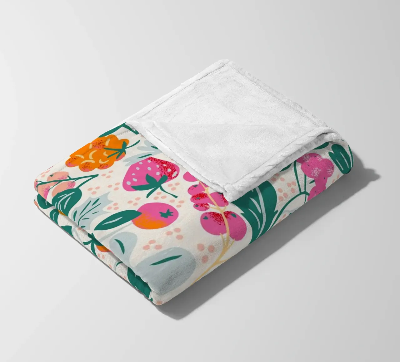 Fruitsalade patroon fleecedeken van annick