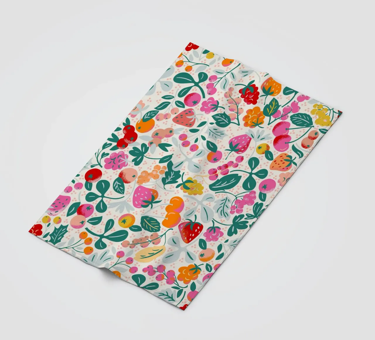 Fruitsalade patroon fleecedeken van annick