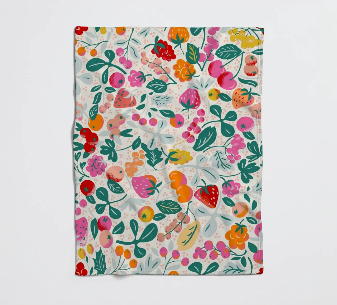 Fruitsalade patroon fleecedeken van annick