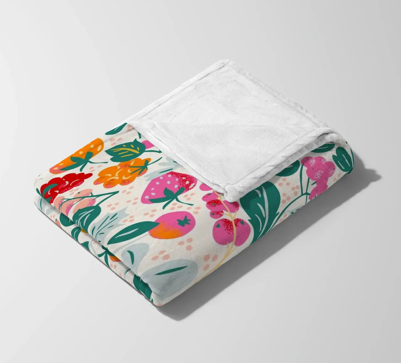 Fruitsalade patroon fleecedeken van annick