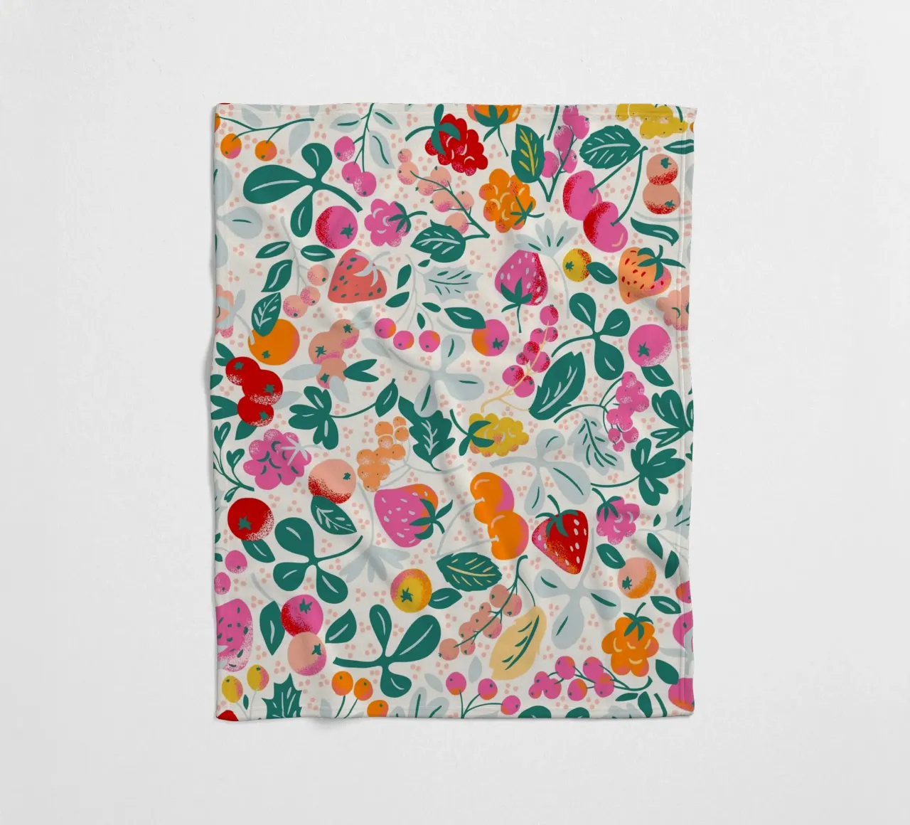 Fruitsalade patroon fleecedeken van annick