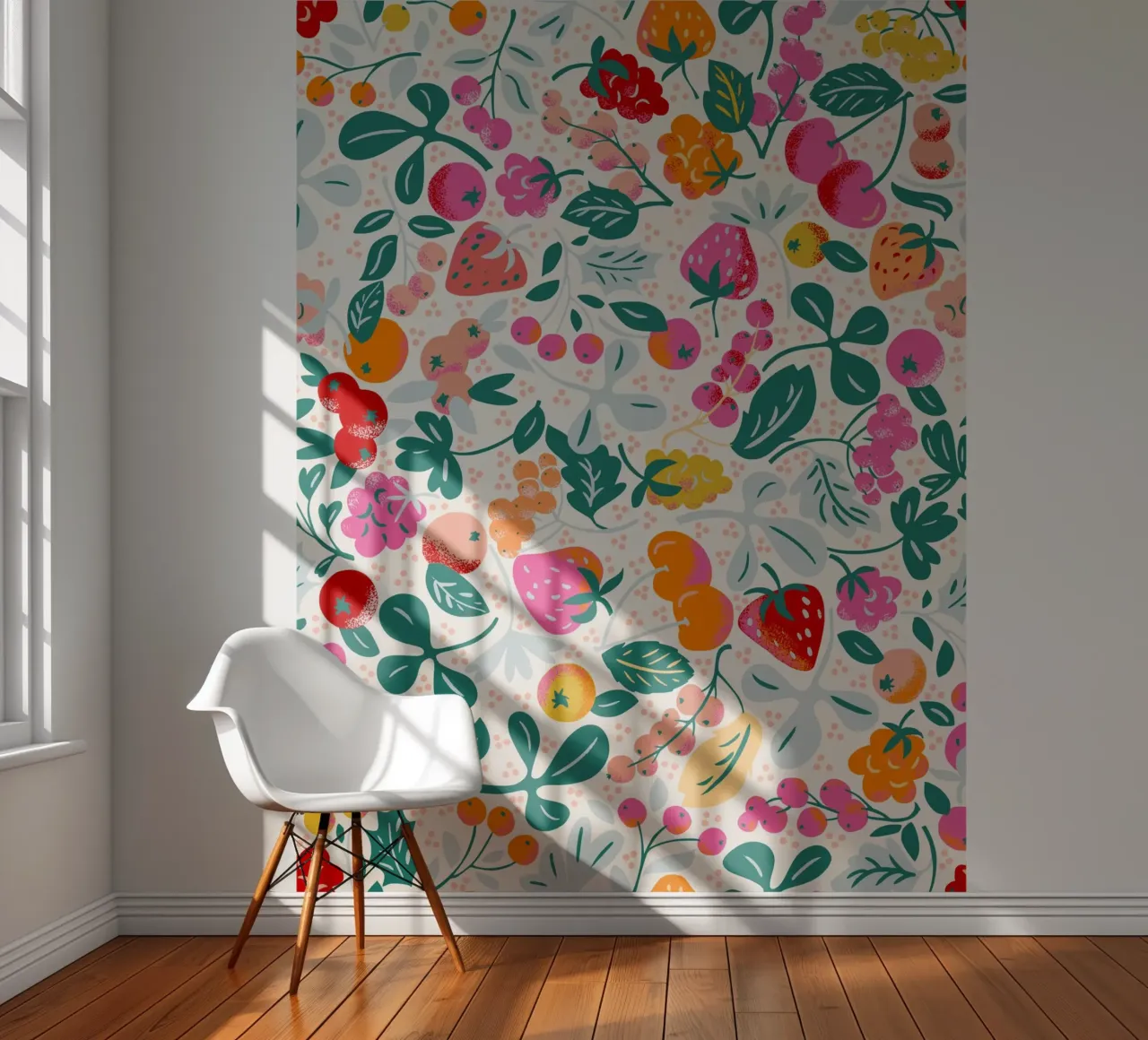 Fruitsalade patroon fotobehang van annick