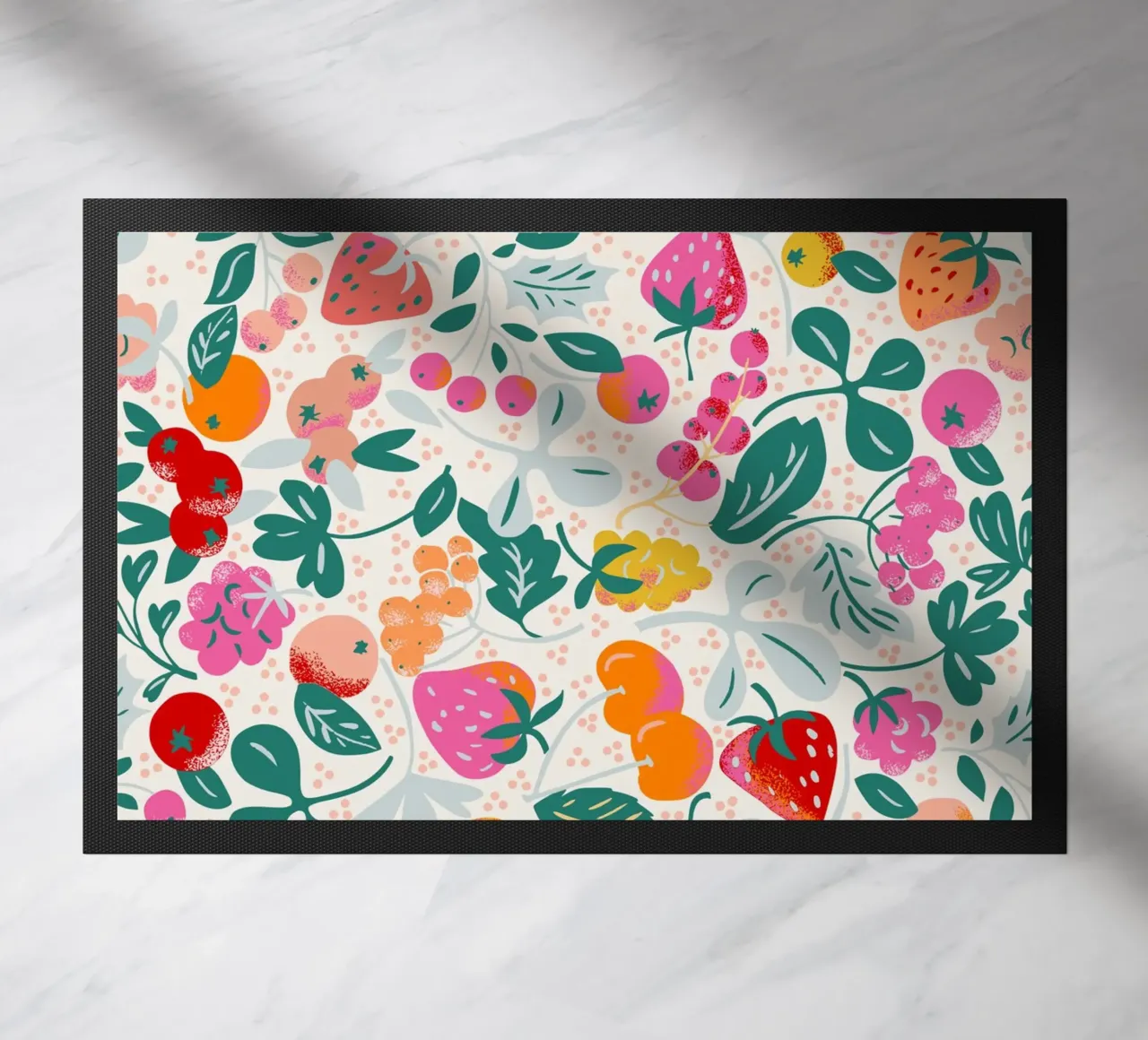 Fruit salad pattern doormat by annick