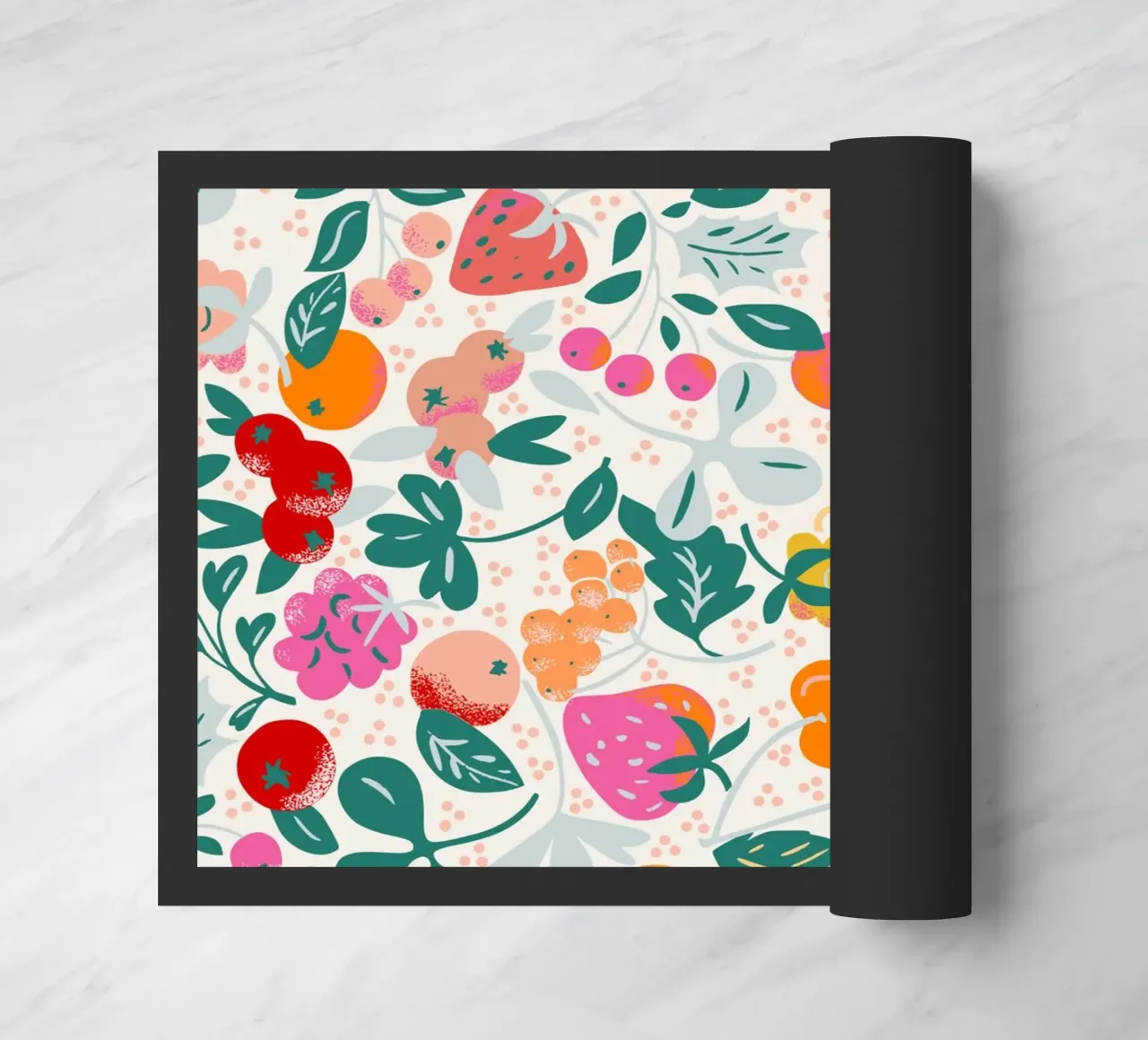 Fruit salad pattern doormat by annick