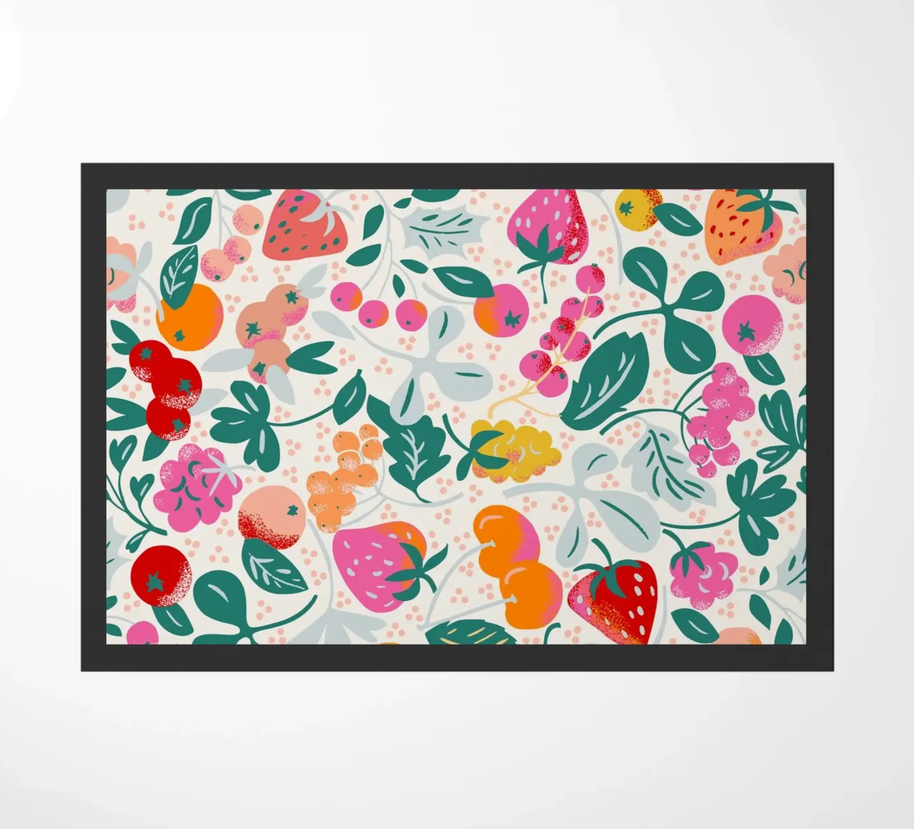 Fruit salad pattern doormat by annick