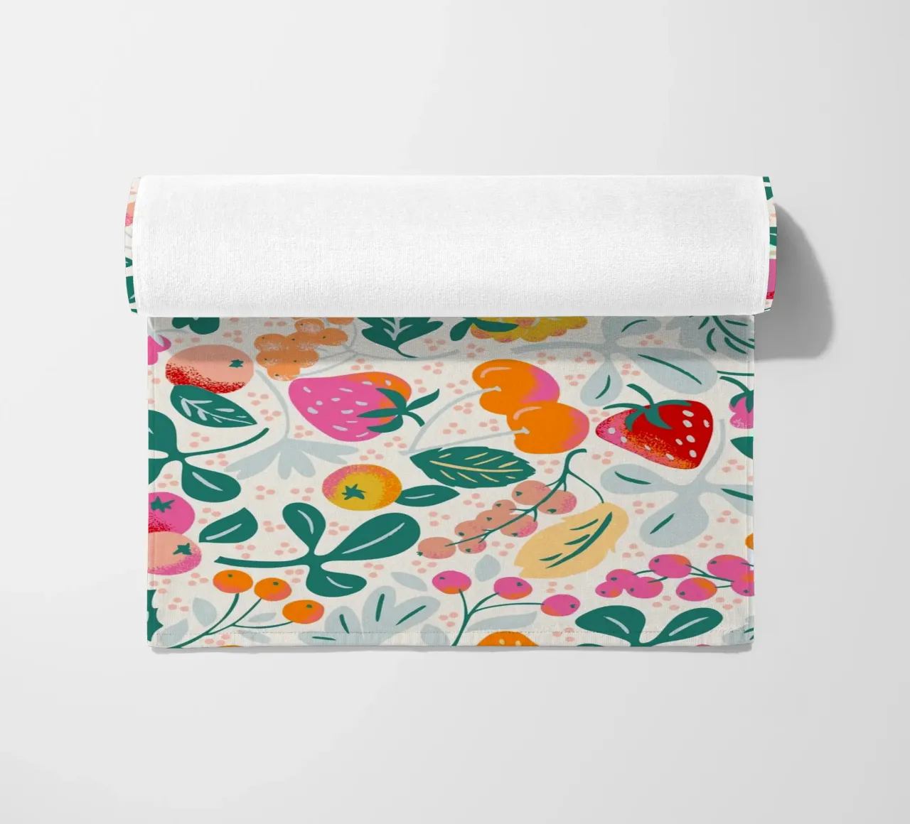 Fruit salad pattern telo mare da annick