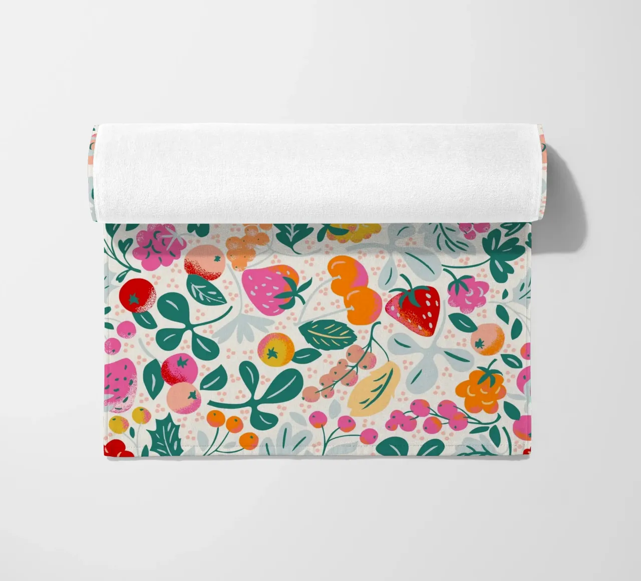 Fruit salad pattern telo mare da annick