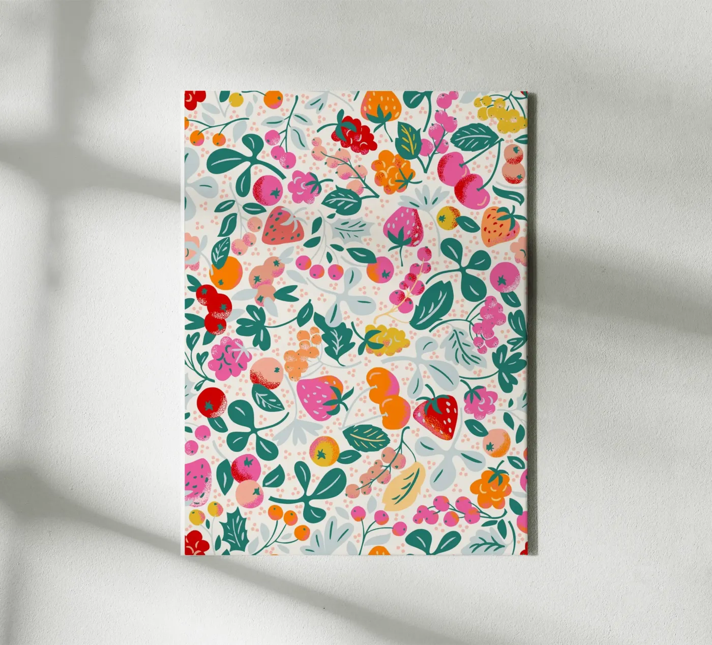 Fruitsalade patroon canvas van annick