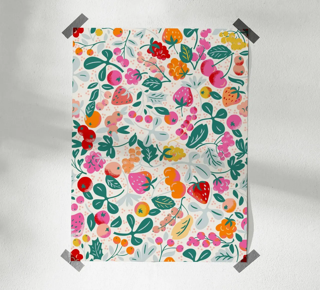 Fruit salad pattern poster by annick