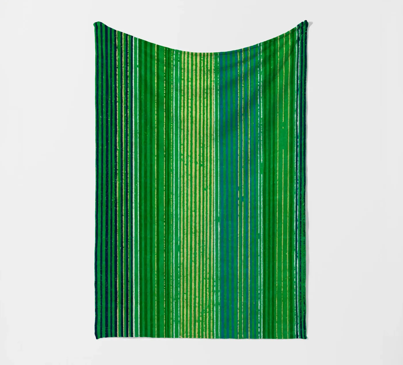 Pattern Lines Green Fleecedecke von Apolo Prints