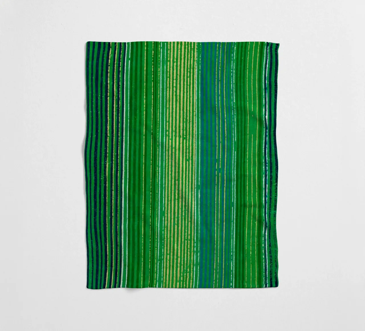 Pattern Lines Green fleecedeken van Asian Art