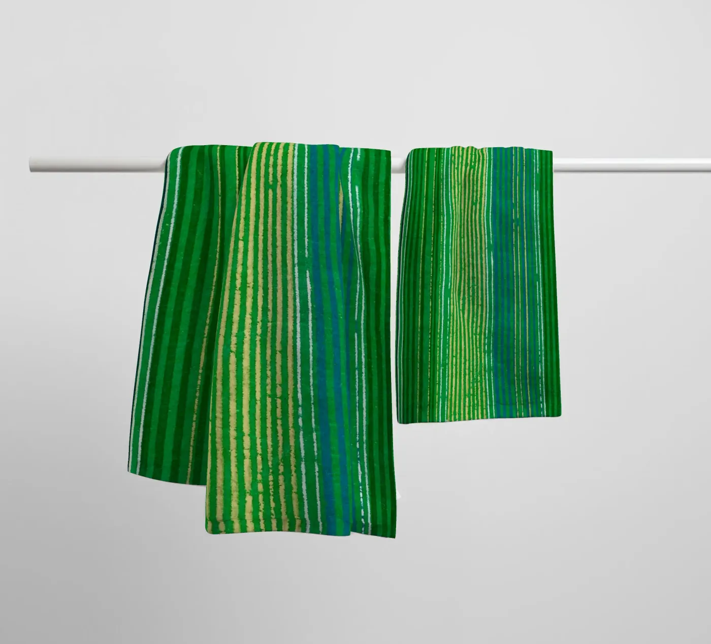 Pattern Lines Green towel by Apolo Prints
