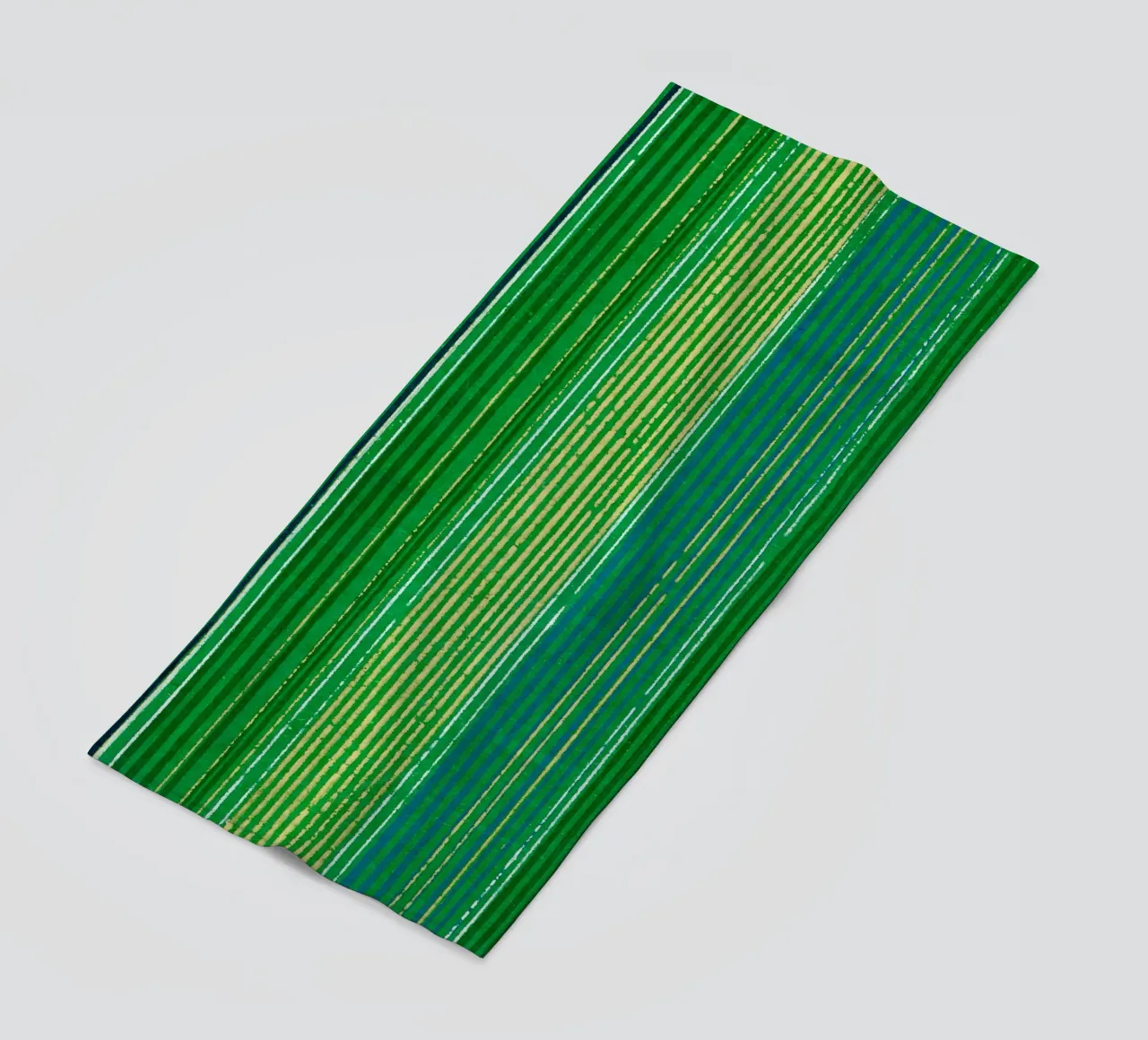 Pattern Lines Green beach towel by Asian Art