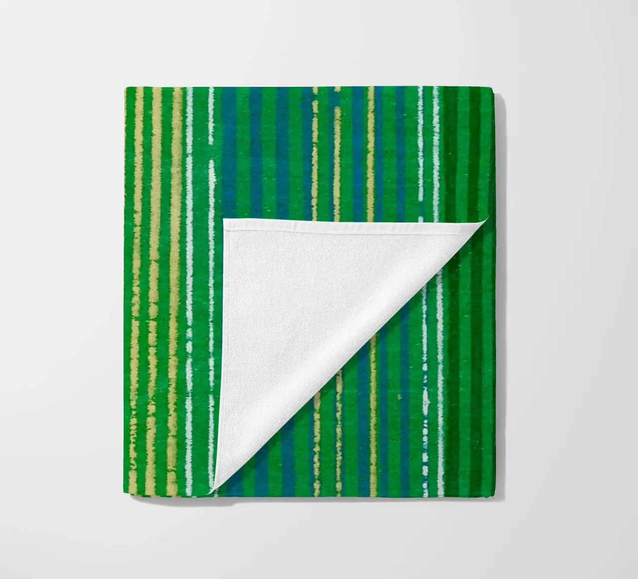 Pattern Lines Green beach towel by Asian Art
