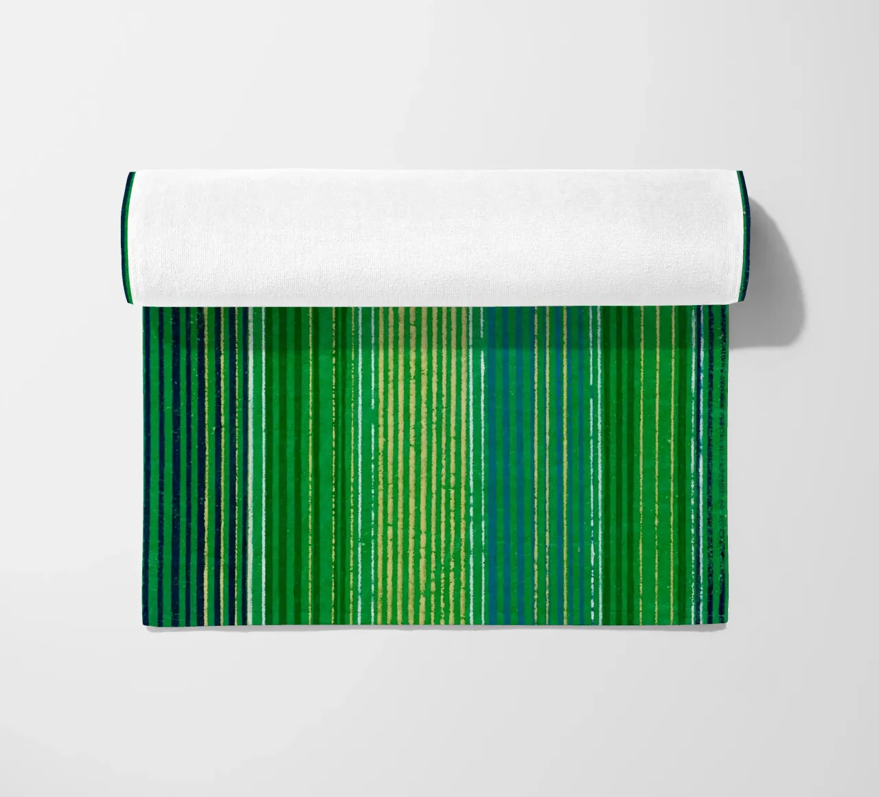 Pattern Lines Green beach towel by Asian Art