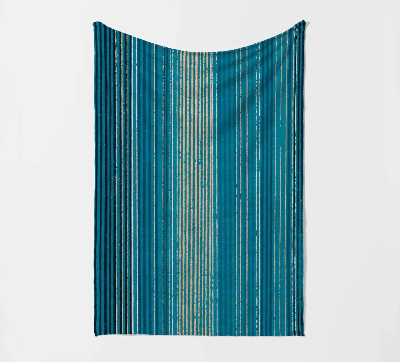 Pattern Blue Lines fleecedeken van Asian Art