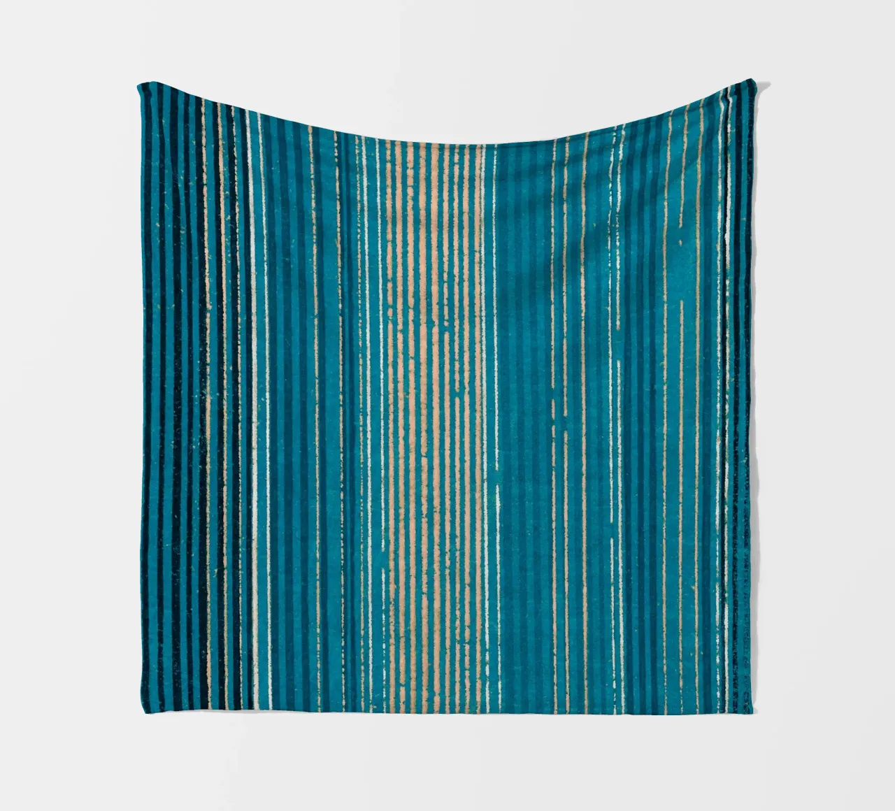 Pattern Blue Lines fleecedeken van Asian Art