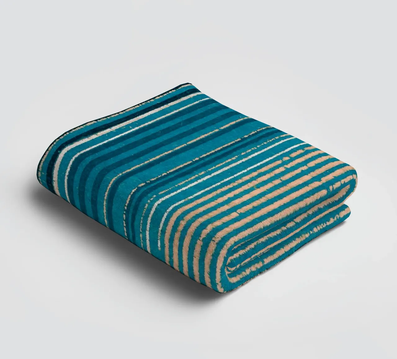 Pattern Lines Blue towel by Asian Art
