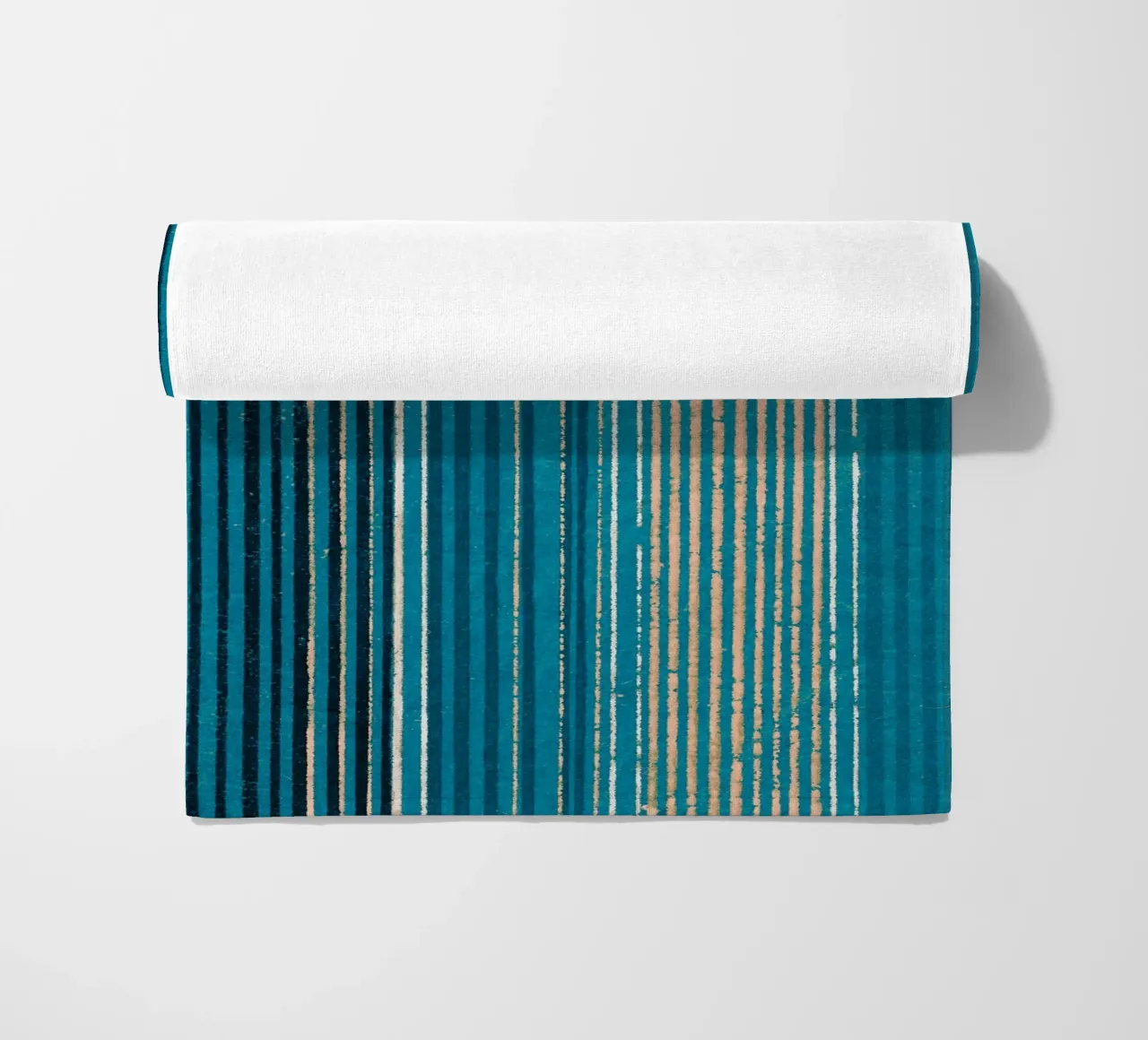 Pattern Lines Blue strandhanddoek van Asian Art