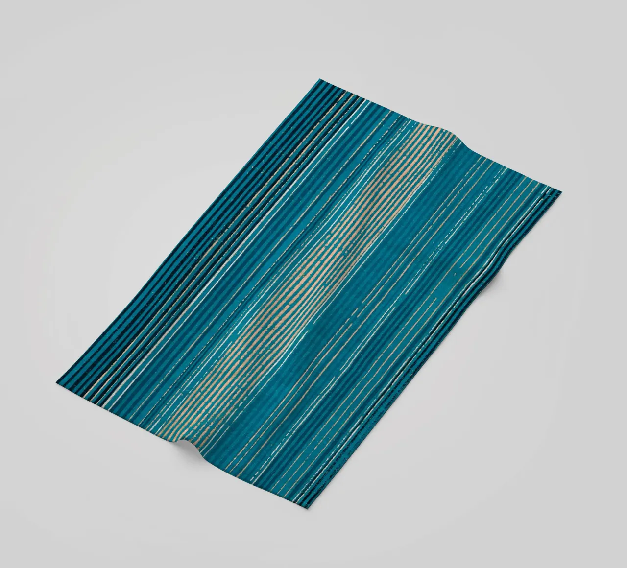 Pattern Lines Blue telo mare da Asian Art