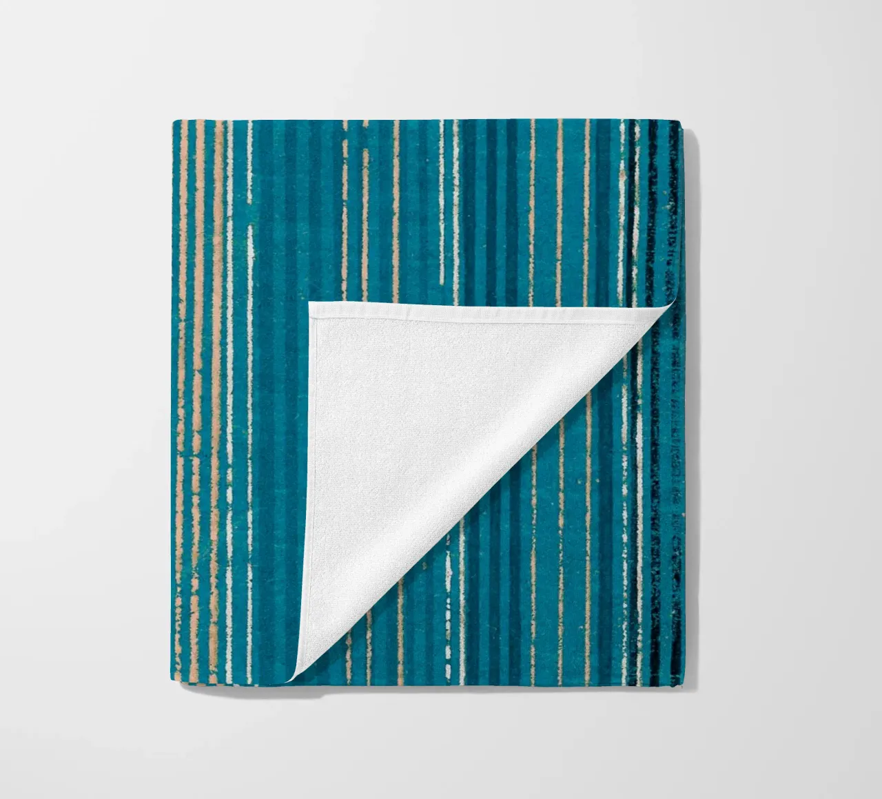Pattern Lines Blue strandhanddoek van Asian Art