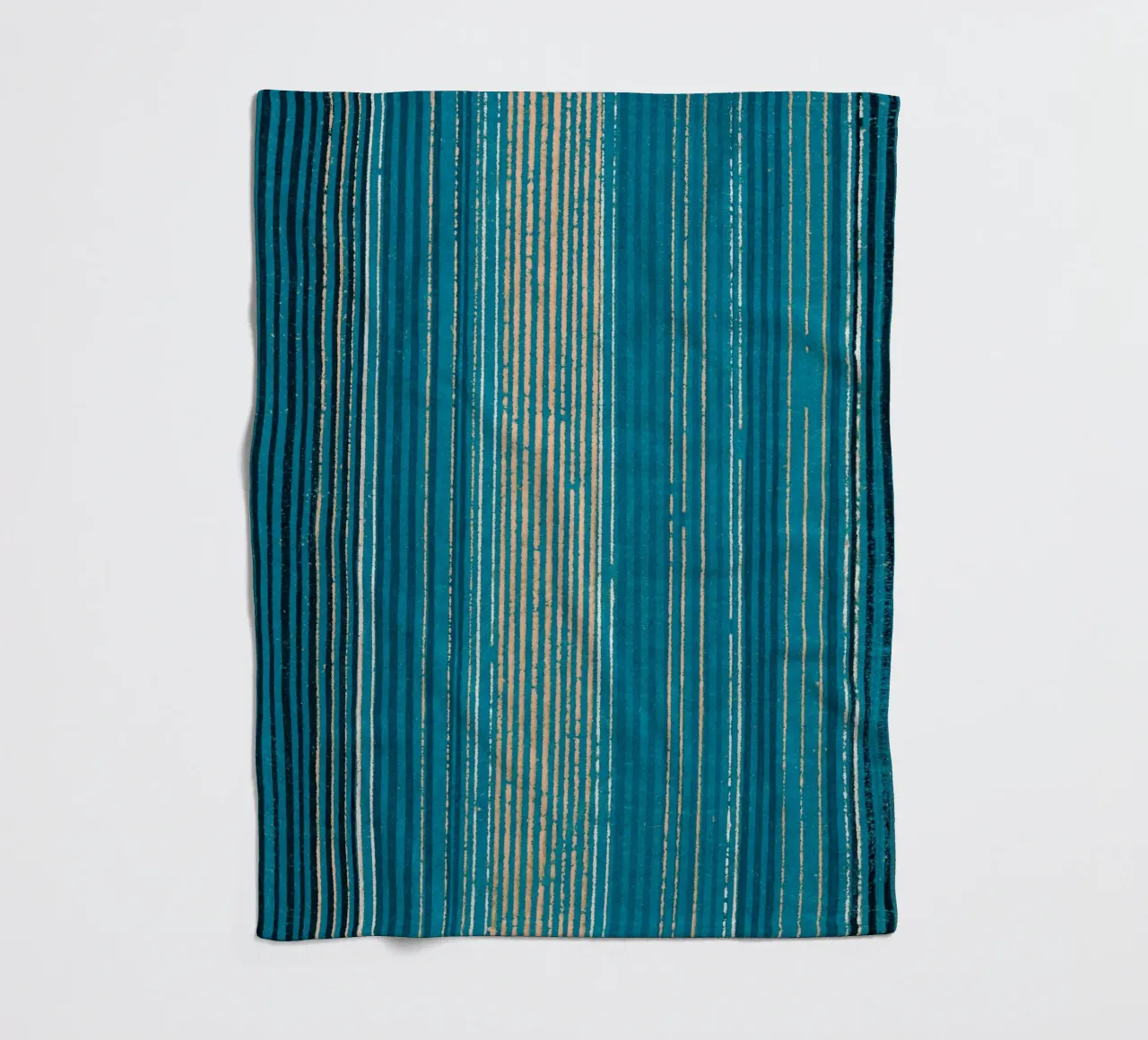 Pattern Lines Blue fleecedeken van Asian Art