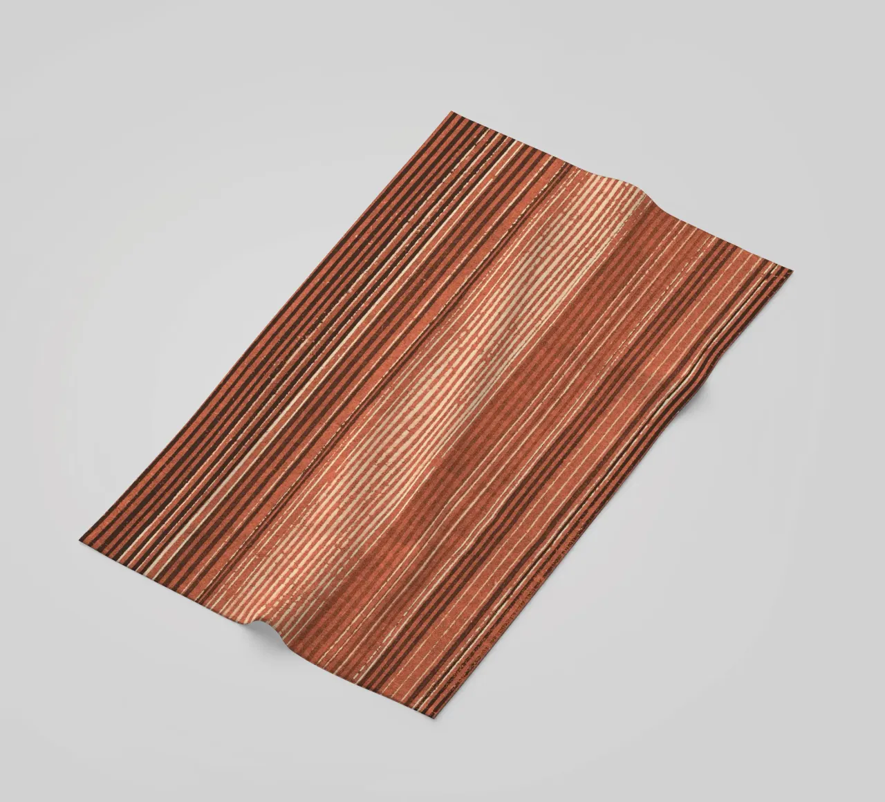 Pattern Lines Terracotta telo mare da Asian Art