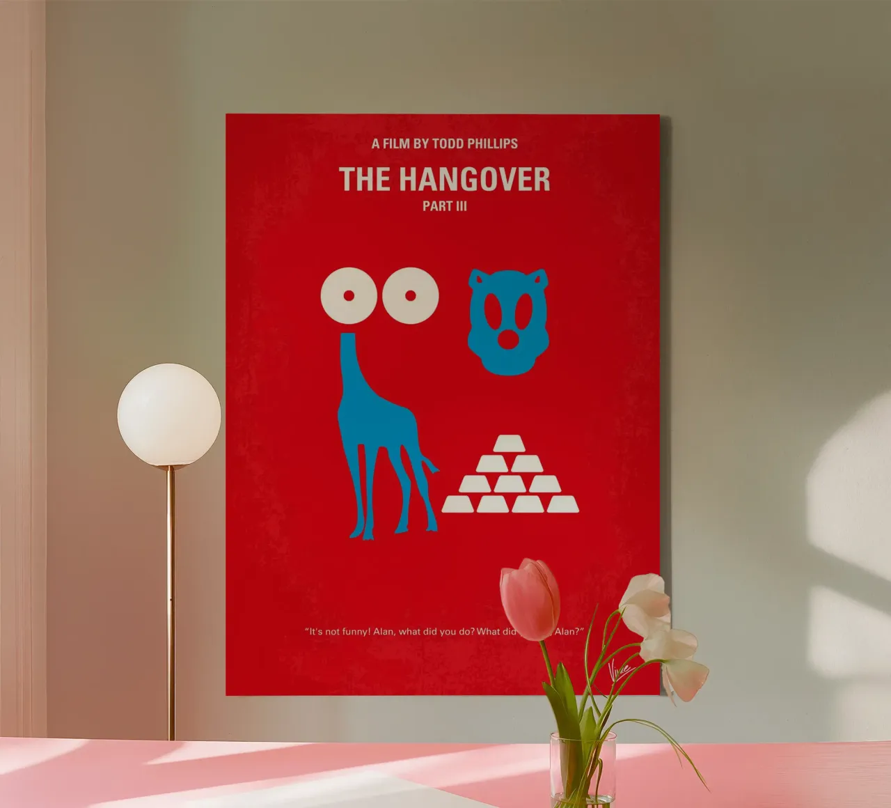 No145 My THE HANGOVER Part III minimal movie poster tela da Chungkong