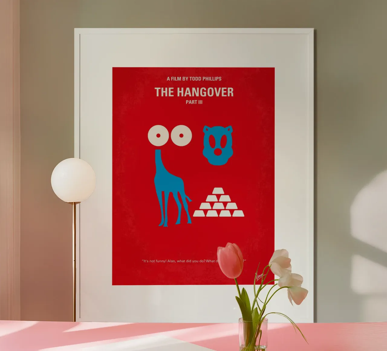 No145 My THE HANGOVER Part III minimal movie poster carta hahnemühle da Chungkong