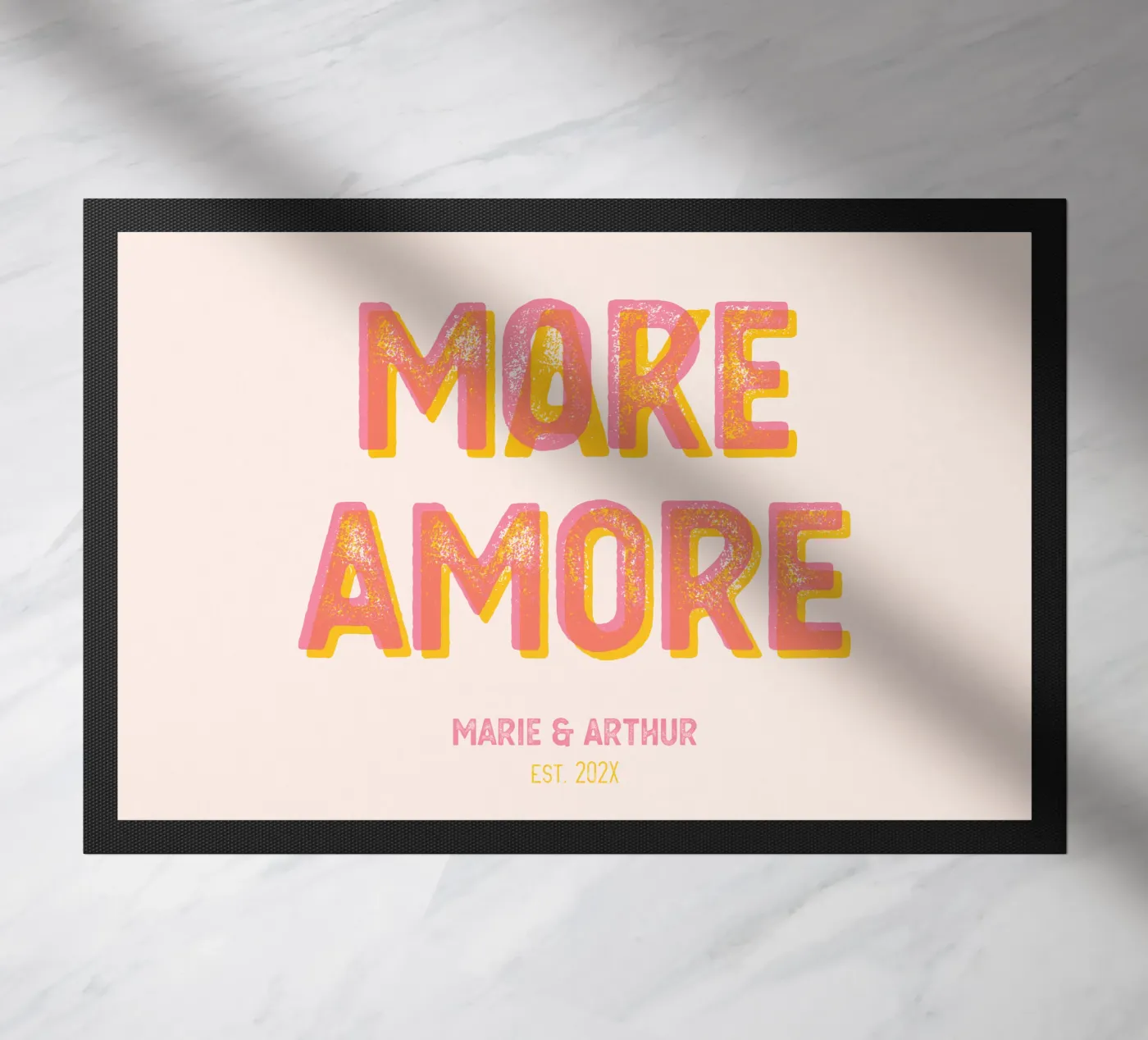 Make More Amore doormat by Personalizable Designs