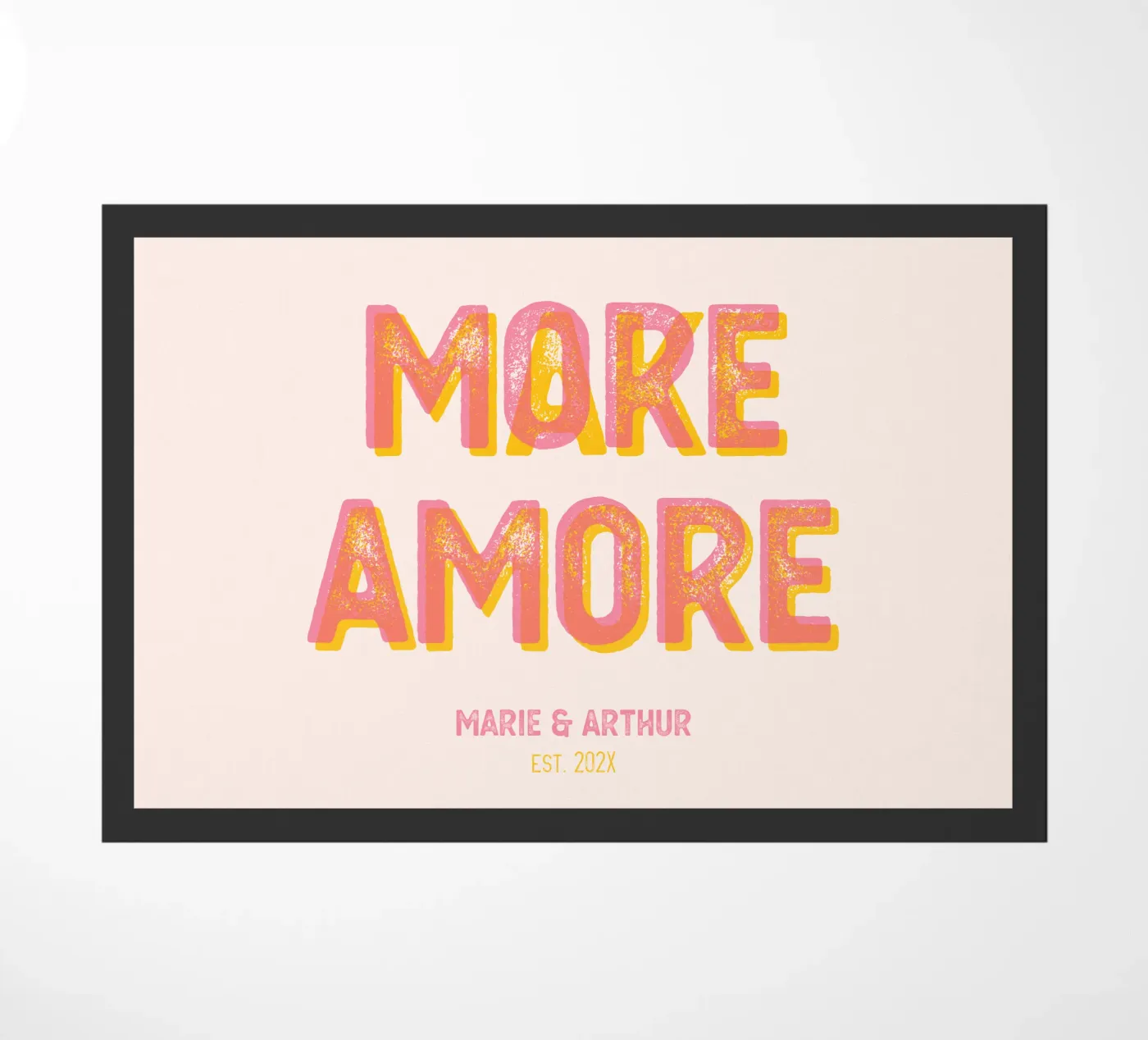 Make More Amore doormat by Personalizable Designs