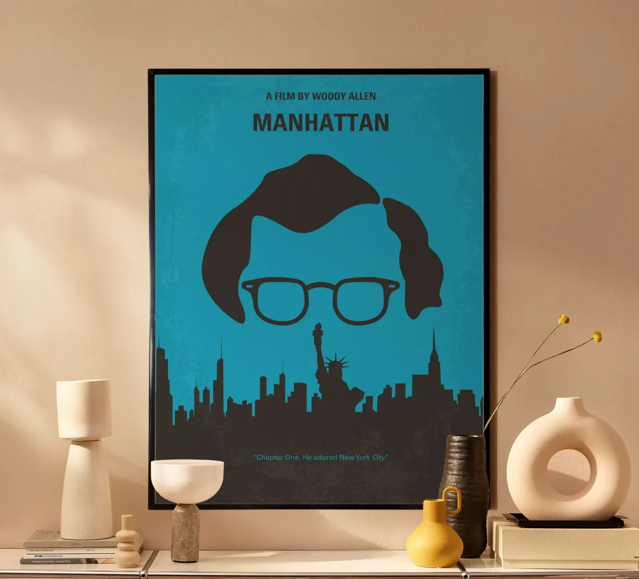 No146 My Manhattan minimal movie poster poster con telaio in alluminio da Chungkong