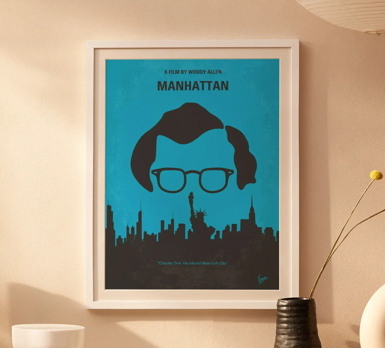 No146 My Manhattan minimal movie poster poster con telaio in alluminio da Chungkong