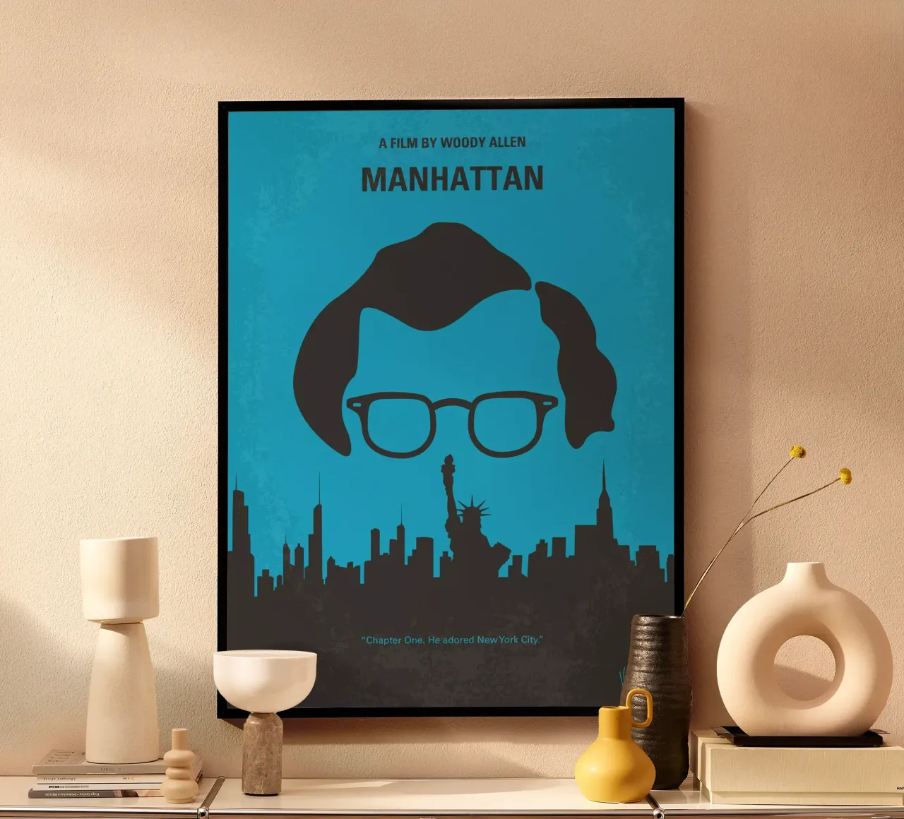 No146 My Manhattan minimal movie poster poster con telaio in alluminio da Chungkong