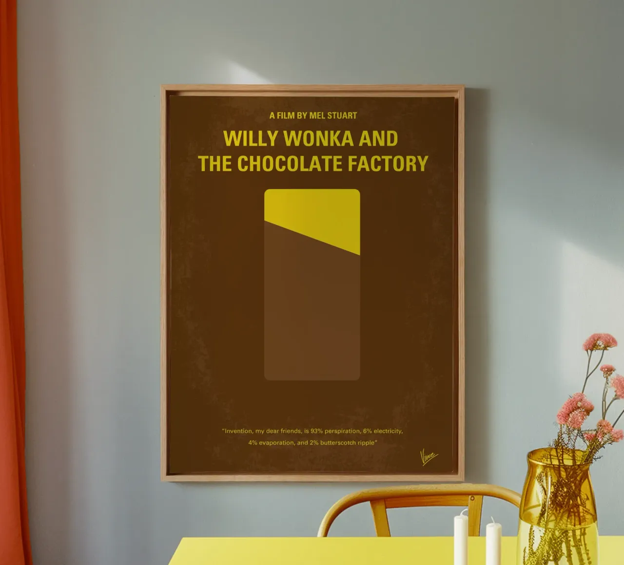 No149 My willy wonka and the chocolate factory minimal movie tela con Cornice a cassetta da Chungkong