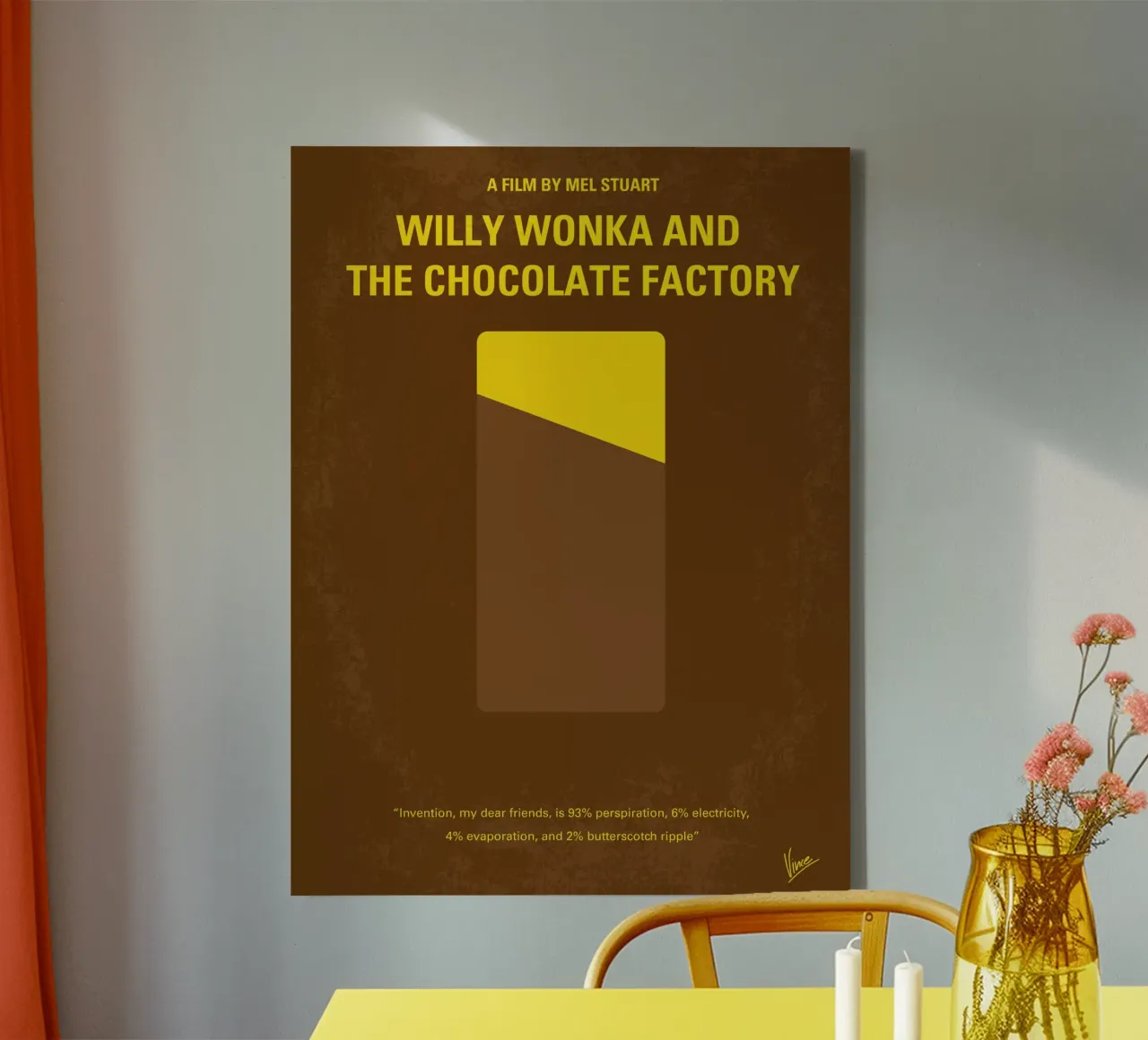 No149 My willy wonka and the chocolate factory minimal movie tela con Cornice a cassetta da Chungkong