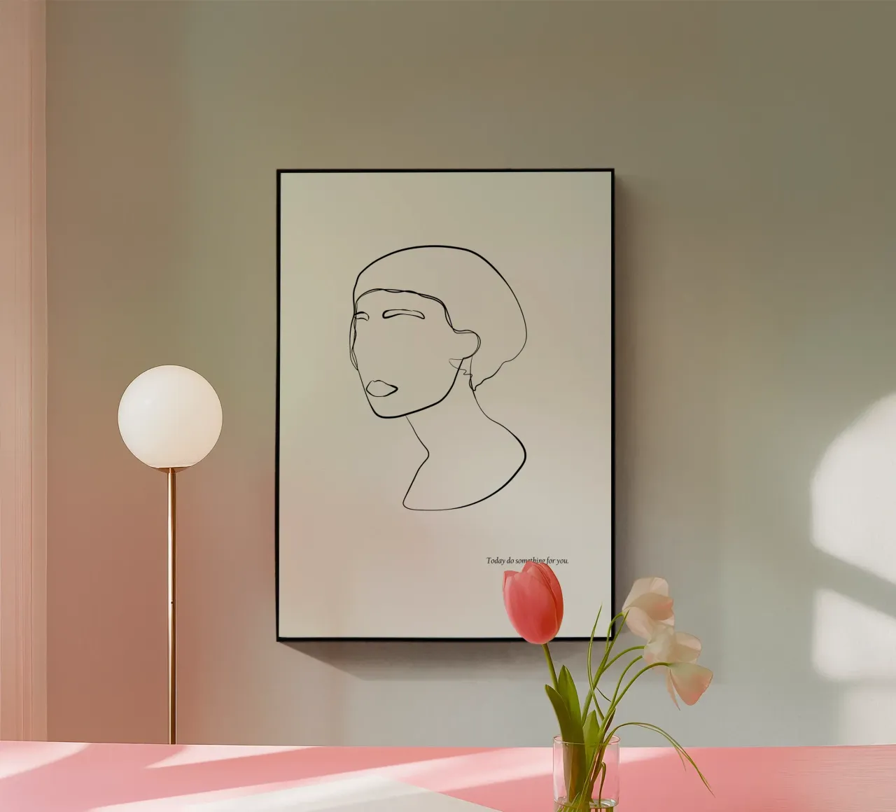 Abstract female portrait acrylic glass by NKTN Design