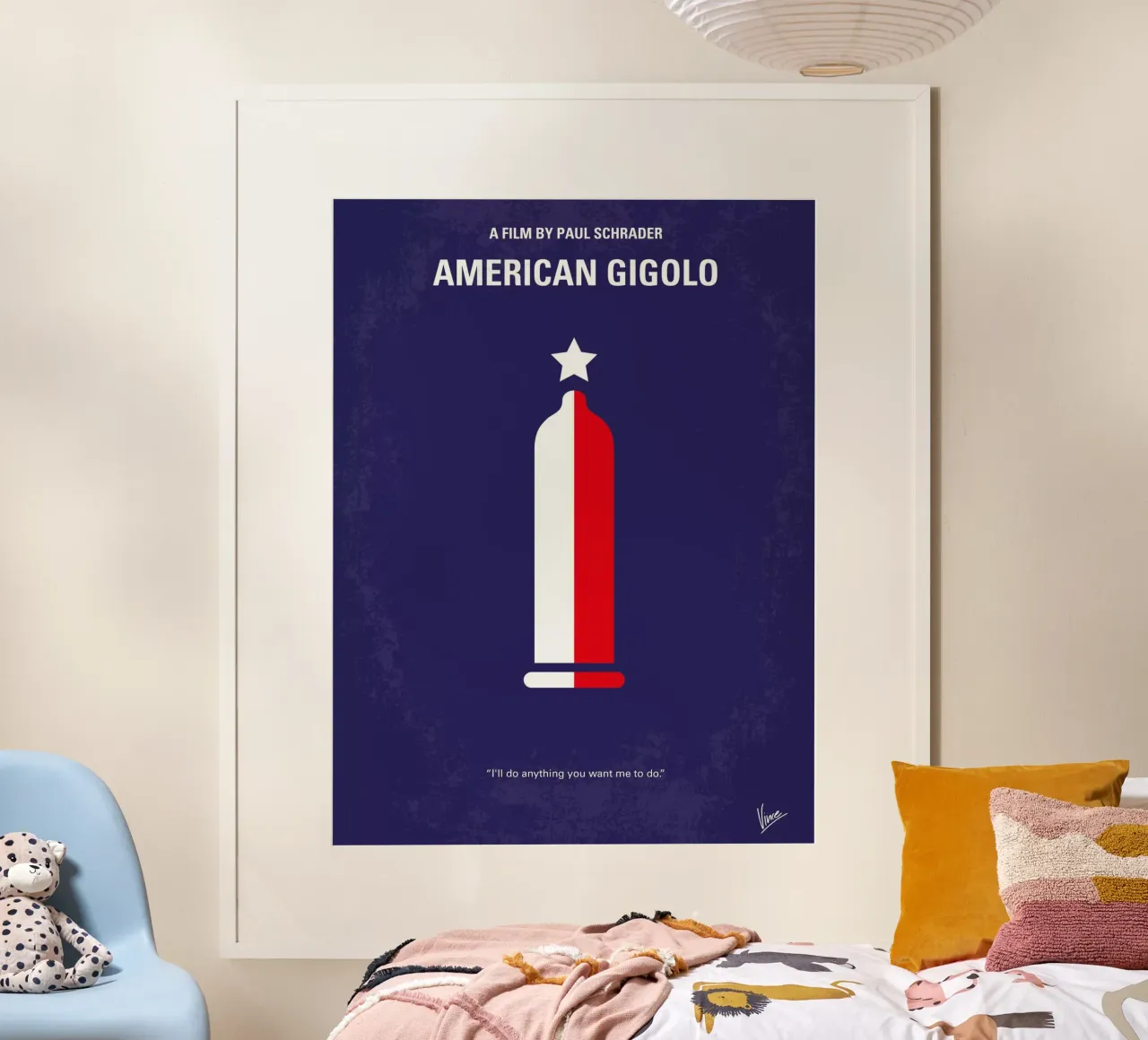 No150 My American Gigolo minimal movie poster poster con telaio in plastica da Chungkong