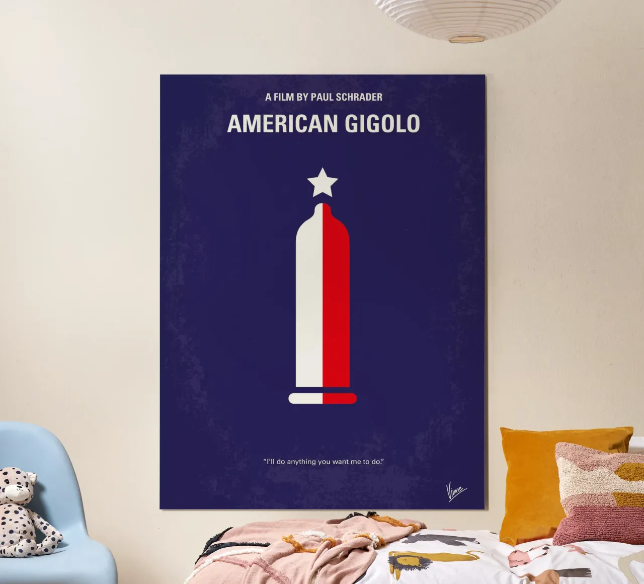 No150 My American Gigolo minimal movie poster poster con telaio in plastica da Chungkong