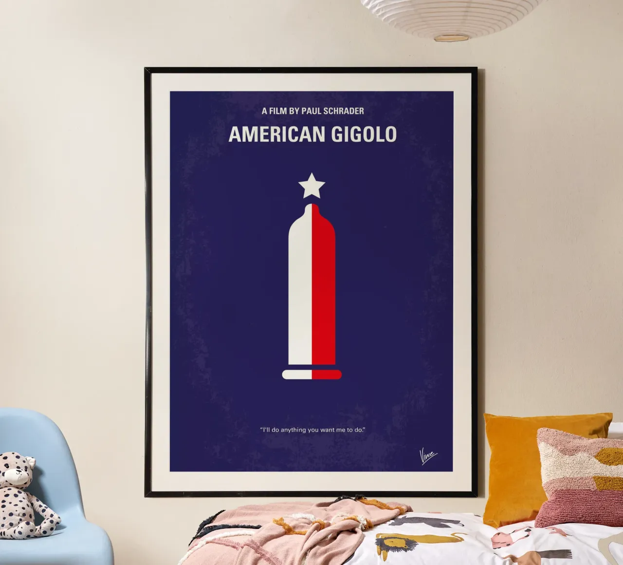 No150 My American Gigolo minimal movie poster poster con telaio in plastica da Chungkong