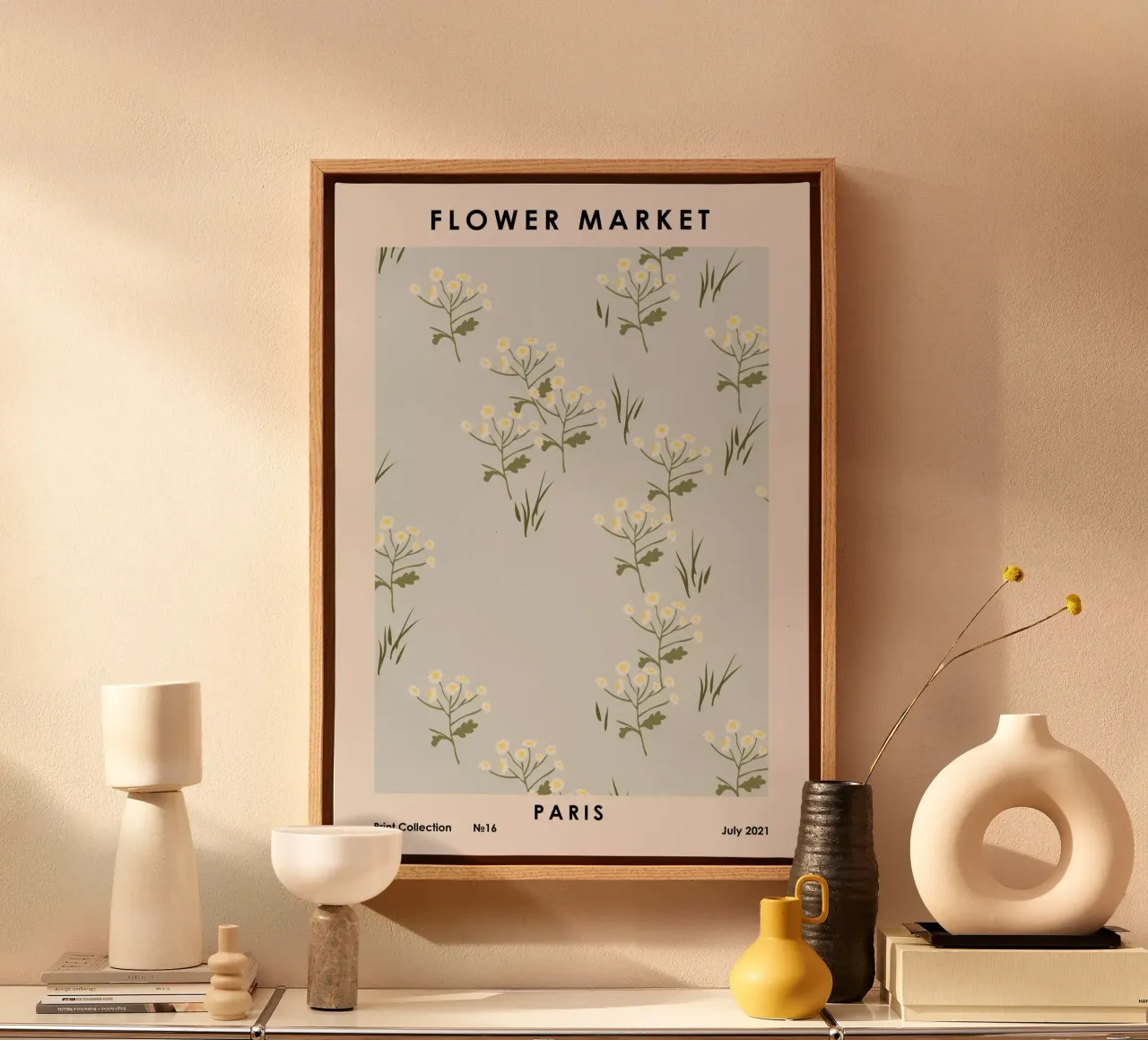 Mercato dei fiori di Parigi tela con Cornice a cassetta da NKTN Design