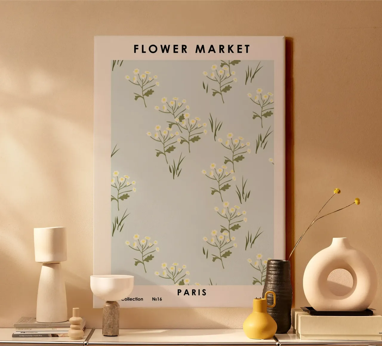 Mercato dei fiori di Parigi tela con Cornice a cassetta da NKTN Design