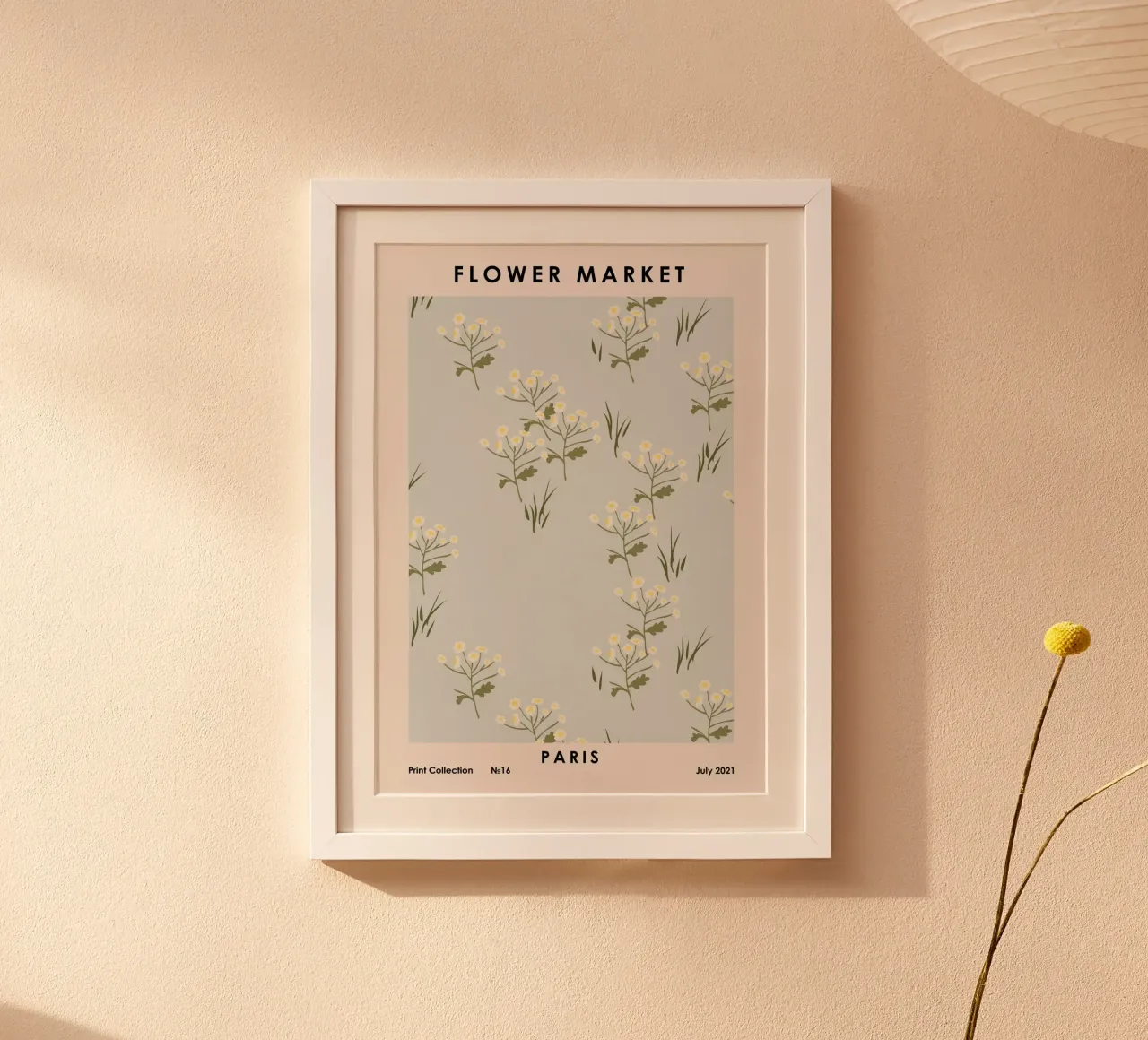Mercato dei fiori di Parigi poster con telaio in plastica da NKTN Design