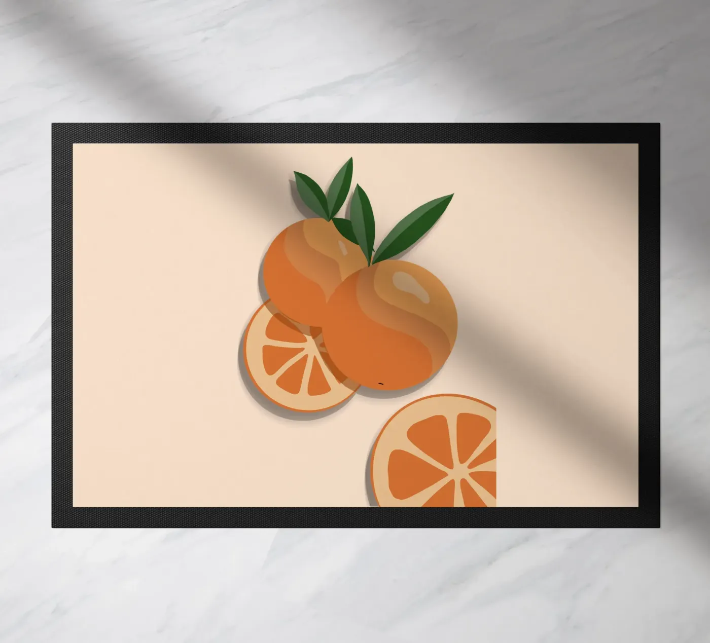 Orange deurmat van by elle arts moments